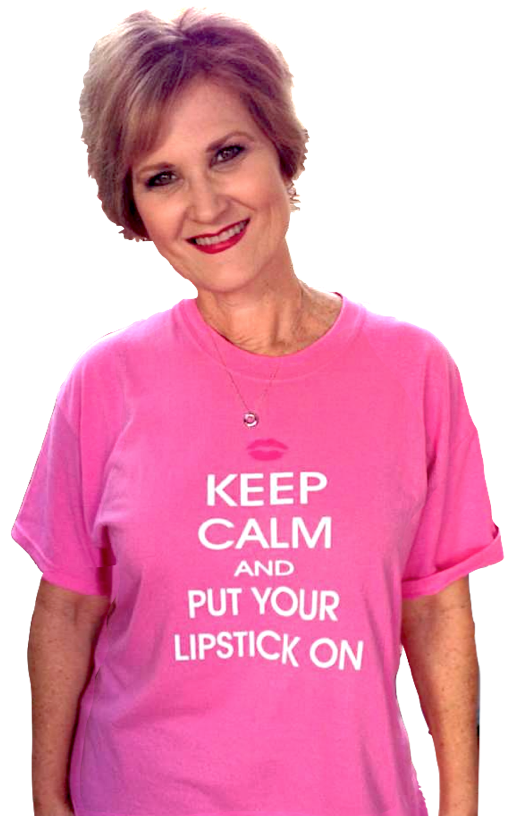 Cindy Singleton keeps calm and has her lipstick on!