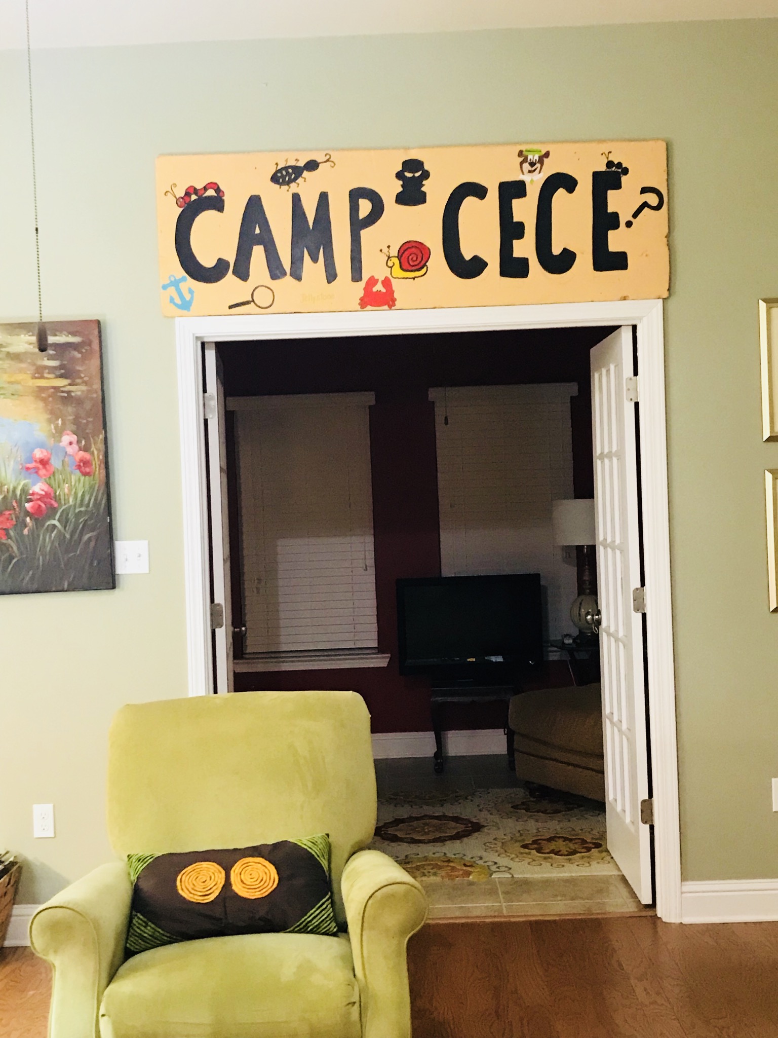COUSIN CAMP ON THE MISSISSIPPI COAST-Camp CeCe sign-the titus woman