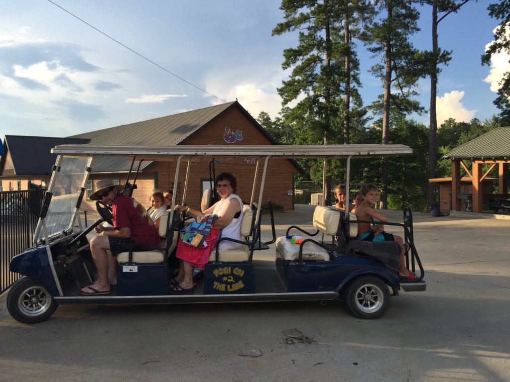 Limo golf cart-COUSIN CAMP AT JELLYSTONE PARK-the titus woman