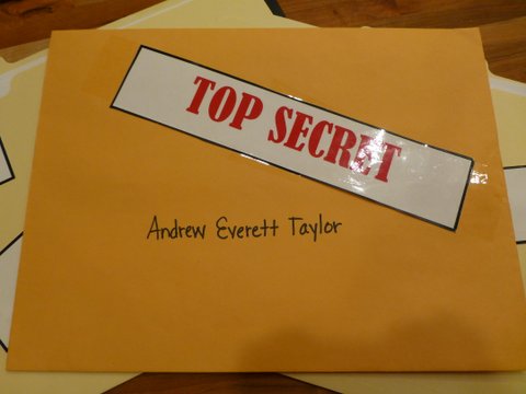 envelope for Secret Agent camp