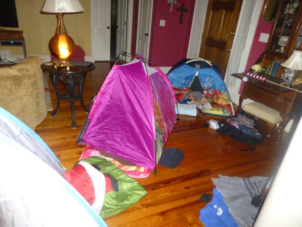 three kids tents arranged near each other-Camp CeCe