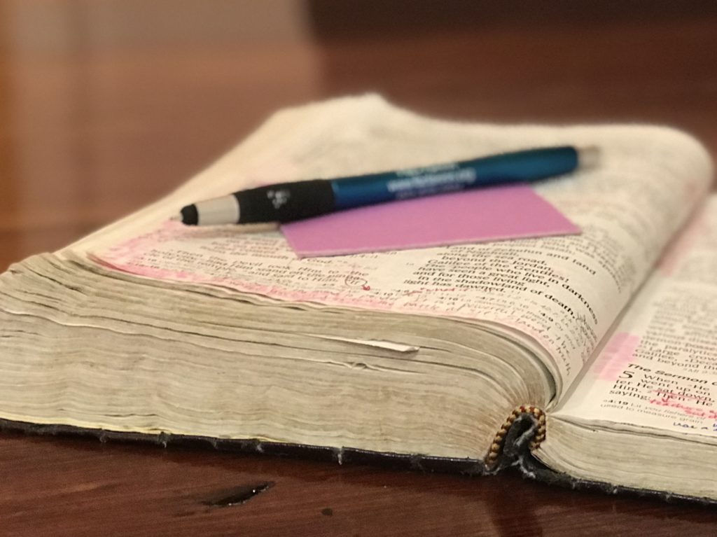 My worn out Bible in Six Bible Study Tips To Light the Spark You Need