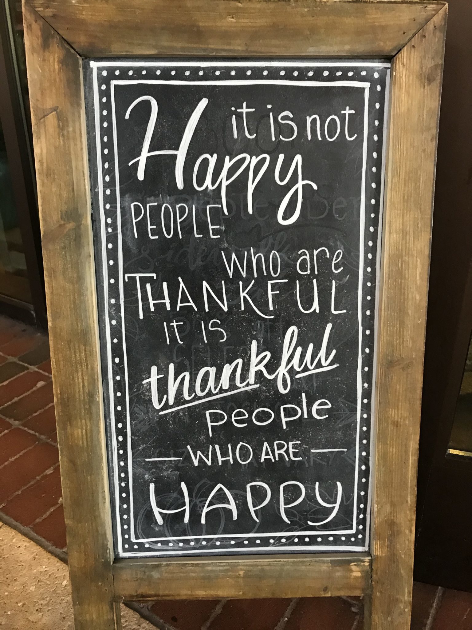 it is not happy people who are thanfful it is thankful people who are happy-count your blessings