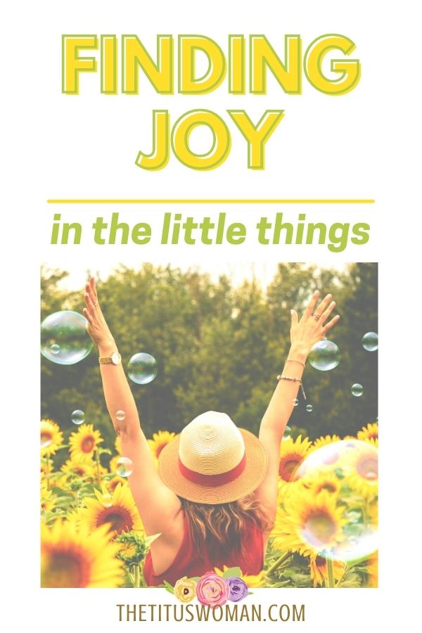 finding joy in the little things-the titus woman
