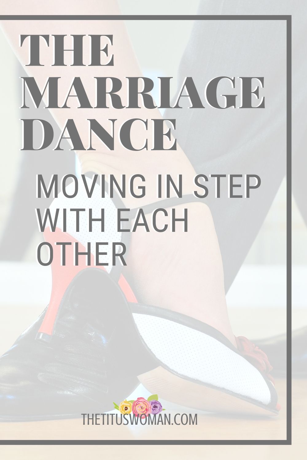 The marriage dance-moving in step with each other
